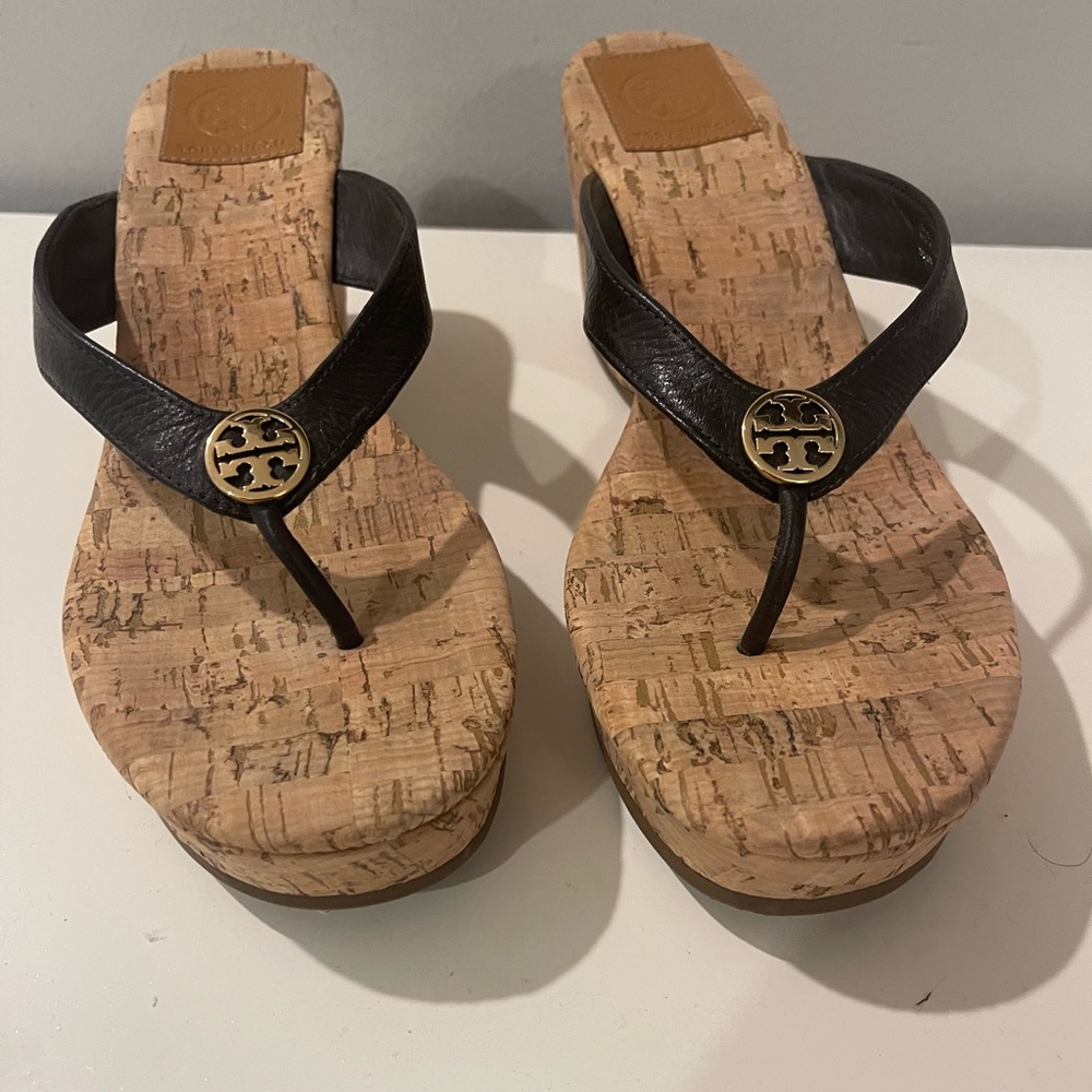 Tory Burch Black Wedge Sandal